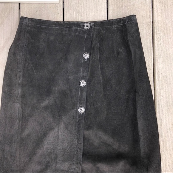 VINTAGE FORENZA black genuine suede maxi skirt, 8 - Picture 11 of 11